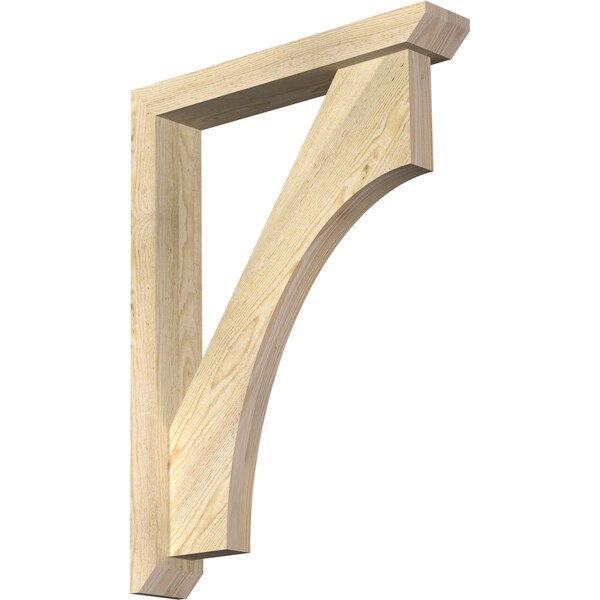 Ekena Millwork Westlake Slat Rough Sawn Bracket w/ Offset Brace, Douglas Fir, 4"W x 22"D x 30"H BKT0402X22X30WTL06RDF - main